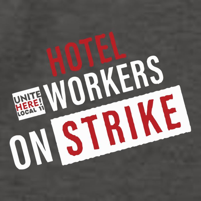 Unite Here Local 11 Hotel Workers On Strike Vector Backpack