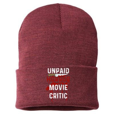 Unpaid Horror Movie Critic Serial Killer True Crime Lover Sustainable Knit Beanie