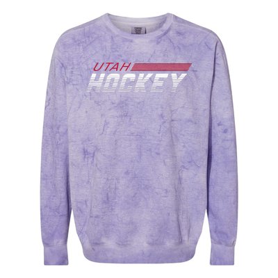 Utah Hockey Off Ice Training Fan Gear Colorblast Crewneck Sweatshirt