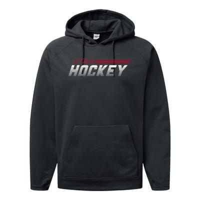 Utah Hockey Off Ice Training Fan Gear Performance Fleece Hoodie