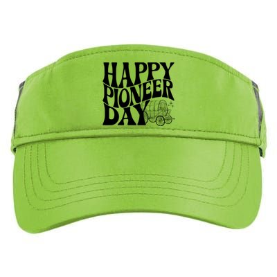 Utah Happy Pioneer Day Groovy Gift Adult Drive Performance Visor