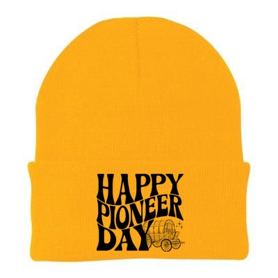 Utah Happy Pioneer Day Groovy Gift Knit Cap Winter Beanie