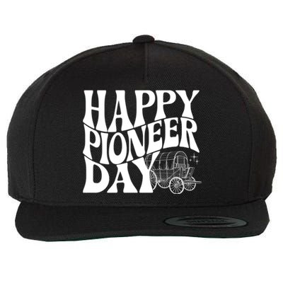 Utah Happy Pioneer Day Groovy Gift Wool Snapback Cap