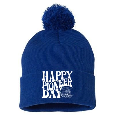 Utah Happy Pioneer Day Groovy Gift Pom Pom 12in Knit Beanie