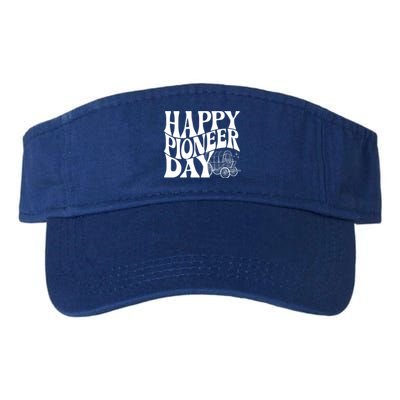 Utah Happy Pioneer Day Groovy Gift Valucap Bio-Washed Visor