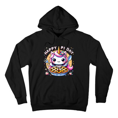 Unicorn Happy Pi Day Spiral Pi Math Funny Pi Day 3.14 Hoodie