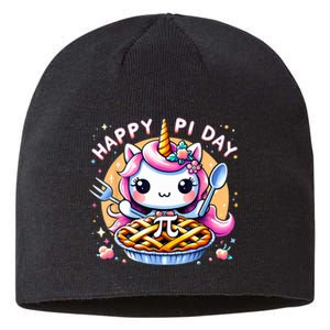 Unicorn Happy Pi Day Spiral Pi Math Funny Pi Day 3.14 Sustainable Beanie