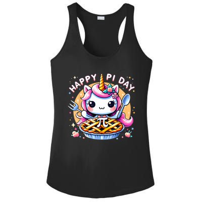 Unicorn Happy Pi Day Spiral Pi Math Funny Pi Day 3.14 Ladies PosiCharge Competitor Racerback Tank