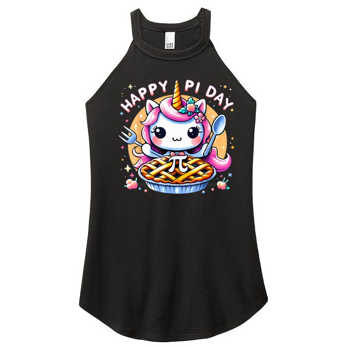 Unicorn Happy Pi Day Spiral Pi Math Funny Pi Day 3.14 Women’s Perfect Tri Rocker Tank