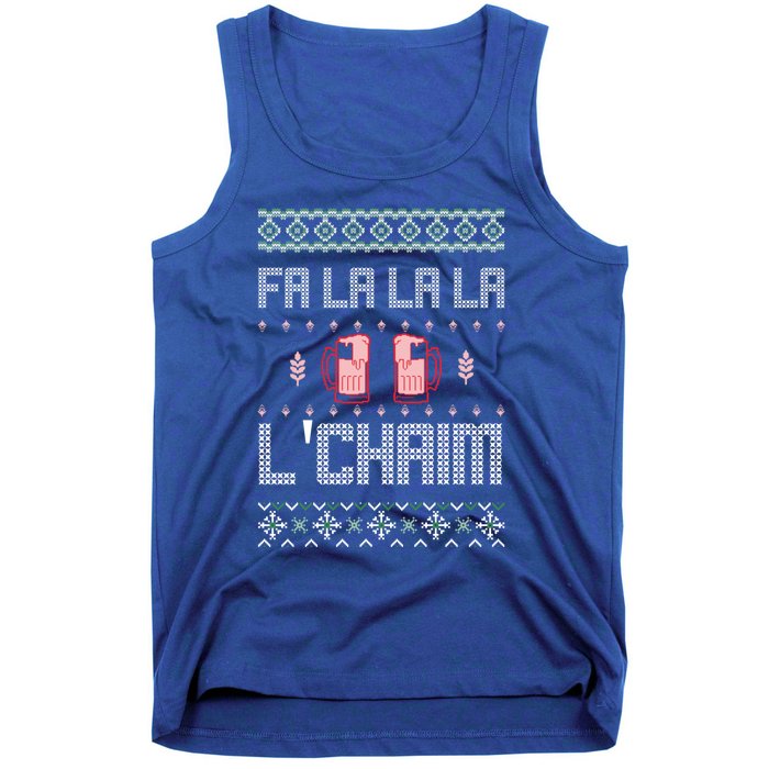 Ugly Hanukkah Party Funny Xmas Chrismukkah LChaim Funny Gift Tank Top