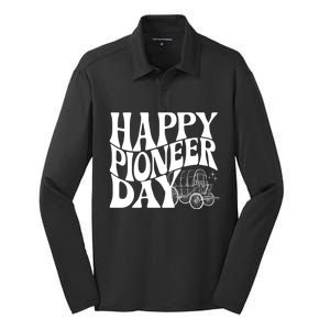 Utah Happy Pioneer Day Groovy Great Gift Silk Touch Performance Long Sleeve Polo