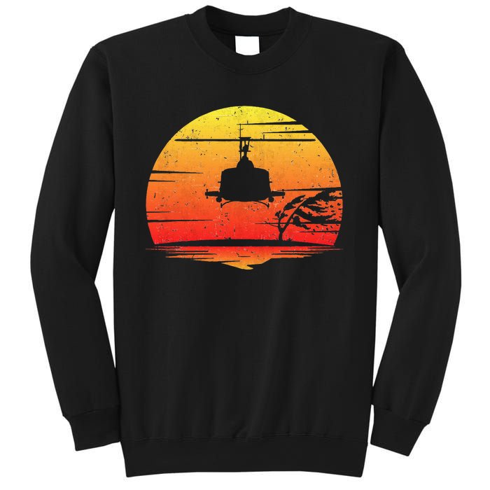 Uh1 Huey Retro Helicopter Vintage Style Vietnam Chopper Sweatshirt