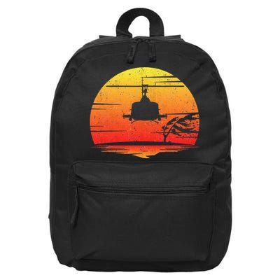 Uh1 Huey Retro Helicopter Vintage Style Vietnam Chopper 16 in Basic Backpack