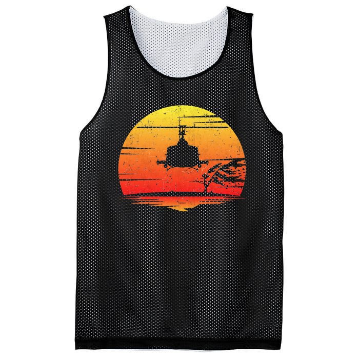 Uh1 Huey Retro Helicopter Vintage Style Vietnam Chopper Mesh Reversible Basketball Jersey Tank