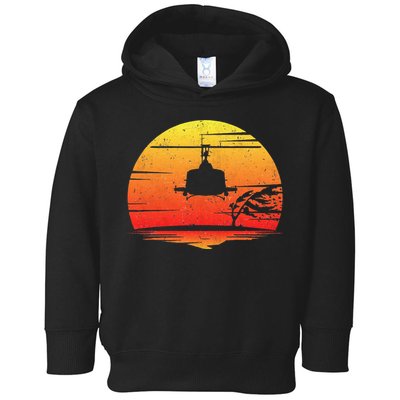 Uh1 Huey Retro Helicopter Vintage Style Vietnam Chopper Toddler Hoodie