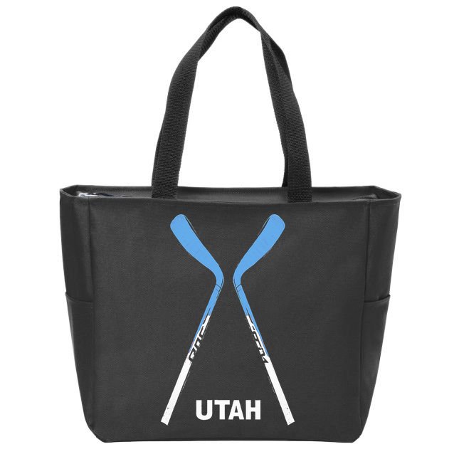 Utah Hockey Sticks Zip Tote Bag