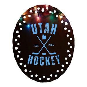 Utah Hockey Salt Lake Utah Hockey Ceramic Oval Ornament