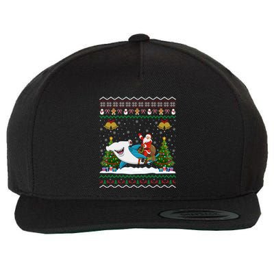 Ugly Hammerhead Shark Xmas Gift Santa Riding Shark Christmas Meaningful Gift Wool Snapback Cap