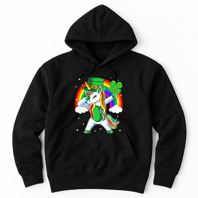 Unicorn Happy St Patricks Day Irish Rainbow Shamrock Hoodie