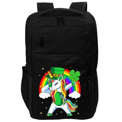 Unicorn Happy St Patricks Day Irish Rainbow Shamrock Impact Tech Backpack