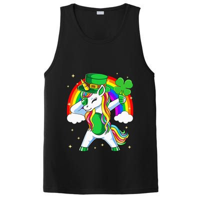 Unicorn Happy St Patricks Day Irish Rainbow Shamrock PosiCharge Competitor Tank