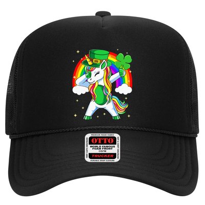 Unicorn Happy St Patricks Day Irish Rainbow Shamrock Trucker Hat