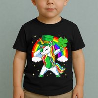 Unicorn Happy St Patricks Day Irish Rainbow Shamrock Toddler T-Shirt
