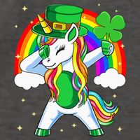 Unicorn Happy St Patricks Day Irish Rainbow Shamrock Vector Backpack