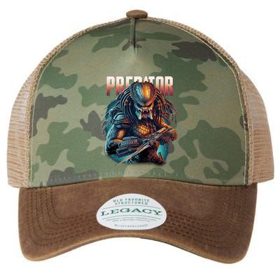 Ultimate Hunters Tribute With Classic Scifi Horror Design Legacy Tie Dye Trucker Hat