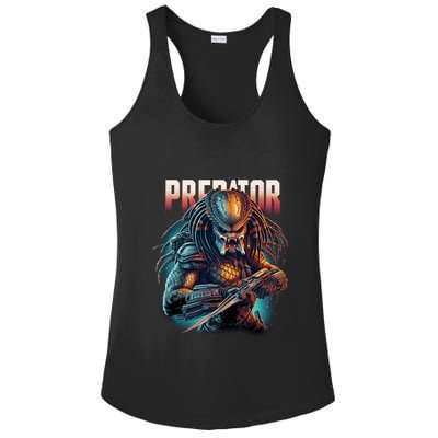 Ultimate Hunters Tribute With Classic Scifi Horror Design Ladies PosiCharge Competitor Racerback Tank