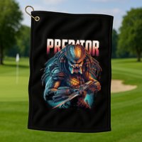 Ultimate Hunters Tribute With Classic Scifi Horror Design Golf Towel