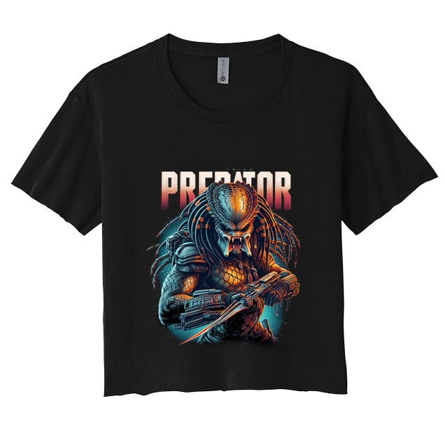Ultimate Hunters Tribute With Classic Scifi Horror Design Crop Top