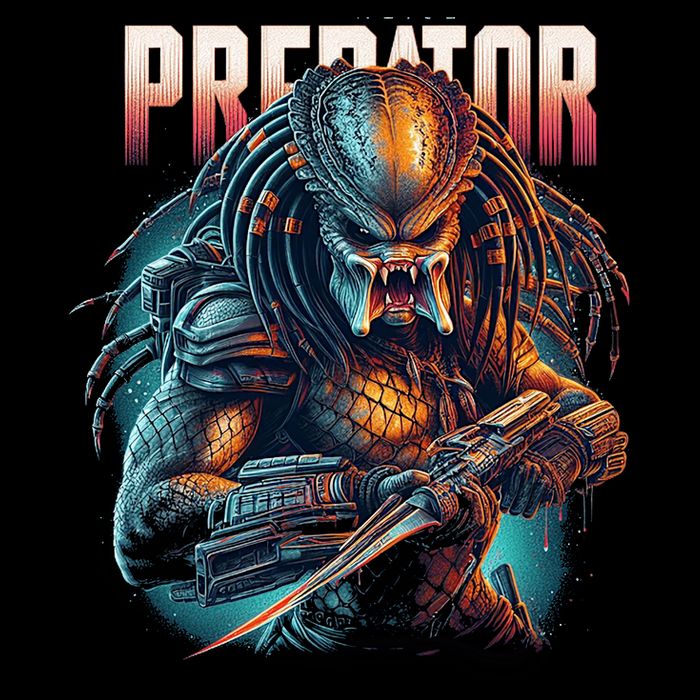 Ultimate Hunters Tribute With Classic Scifi Horror Design Short Acrylic Beanie