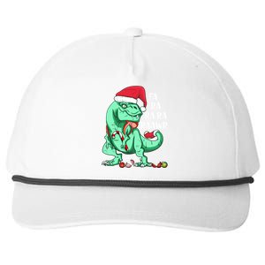 Un Holiday Tmeaningful Giftrex Dinosaur In Santa Hat Fa Ra Rawr Christmas Gift Snapback Five-Panel Rope Hat