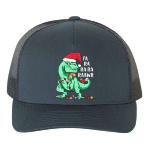 Un Holiday Tmeaningful Giftrex Dinosaur In Santa Hat Fa Ra Rawr Christmas Gift Yupoong Adult 5-Panel Trucker Hat