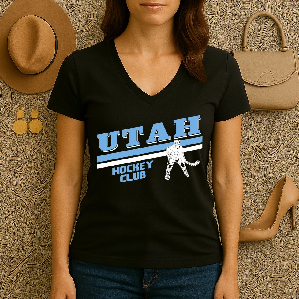Utah Hockey Team Gift For Fan Women's V-Neck T-Shirt