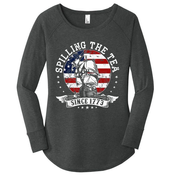 Us History Teacher Historian Spilling The Tea Since 1773 Women's Perfect Tri Tunic Long Sleeve Shirt