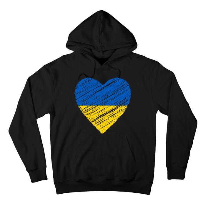 Ukraine Heart Tall Hoodie