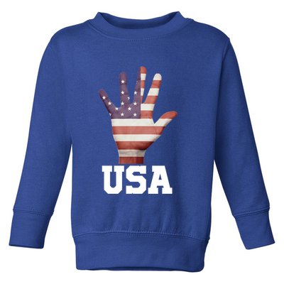 Usa Hand Up Flag Gift I Love Usa Travel Tee Meaningful Gift Toddler Sweatshirt