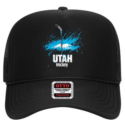 Utah Hockey High Crown Mesh Back Trucker Hat