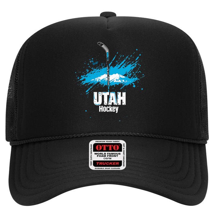 Utah Hockey High Crown Mesh Back Trucker Hat