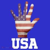 Usa Hand Up Flag Gift I Love Usa Travel Tee Great Gift T-Shirt