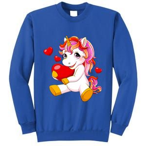 Unicorn Heart Valentines Day Cute Gift Sweatshirt