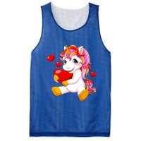 Unicorn Heart Valentines Day Cute Gift Mesh Reversible Basketball Jersey Tank