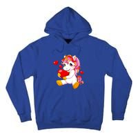 Unicorn Heart Valentines Day Cute Gift Tall Hoodie