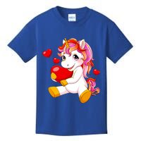 Unicorn Heart Valentines Day Cute Gift Kids T-Shirt