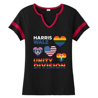 Unity Harris Walz For A United America Ladies Halftime Notch Neck Tee