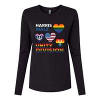 Unity Harris Walz For A United America Womens Cotton Relaxed Long Sleeve T-Shirt