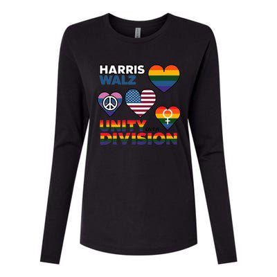 Unity Harris Walz For A United America Womens Cotton Relaxed Long Sleeve T-Shirt