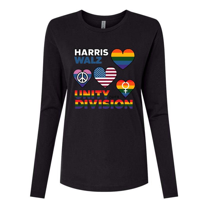 Unity Harris Walz For A United America Womens Cotton Relaxed Long Sleeve T-Shirt